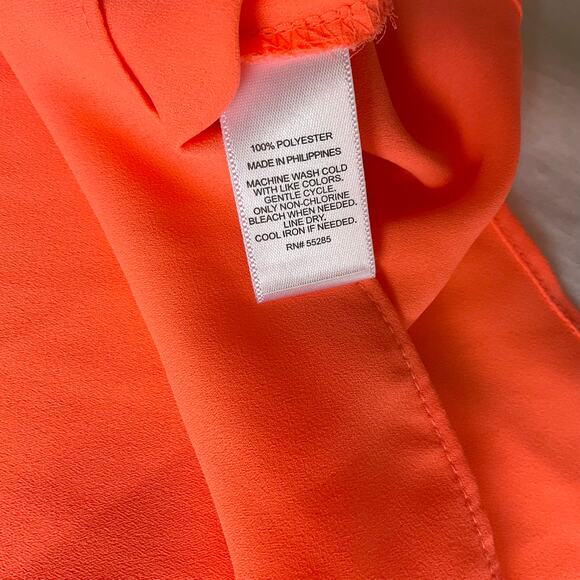 Express Split Back Women’s Sleeveless See Through Tank Top size S, Neon Orange - Picture 5 of 7